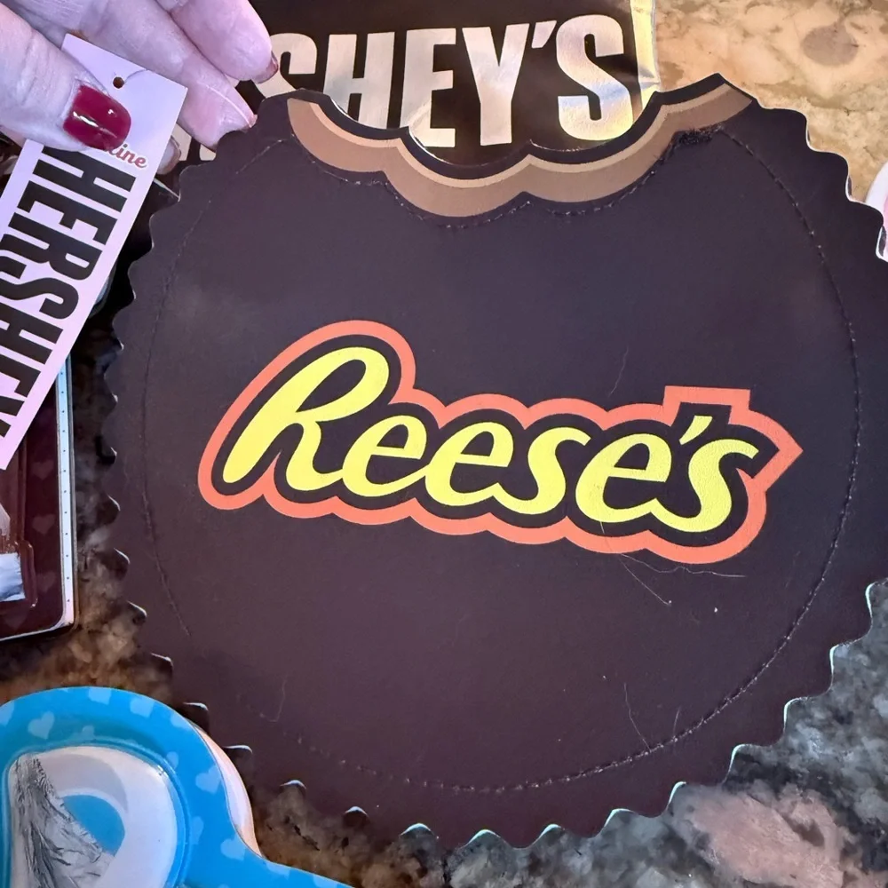 Brand New Hershey's and Reese's Themed Stationery Socks Small Bags Body Scrub